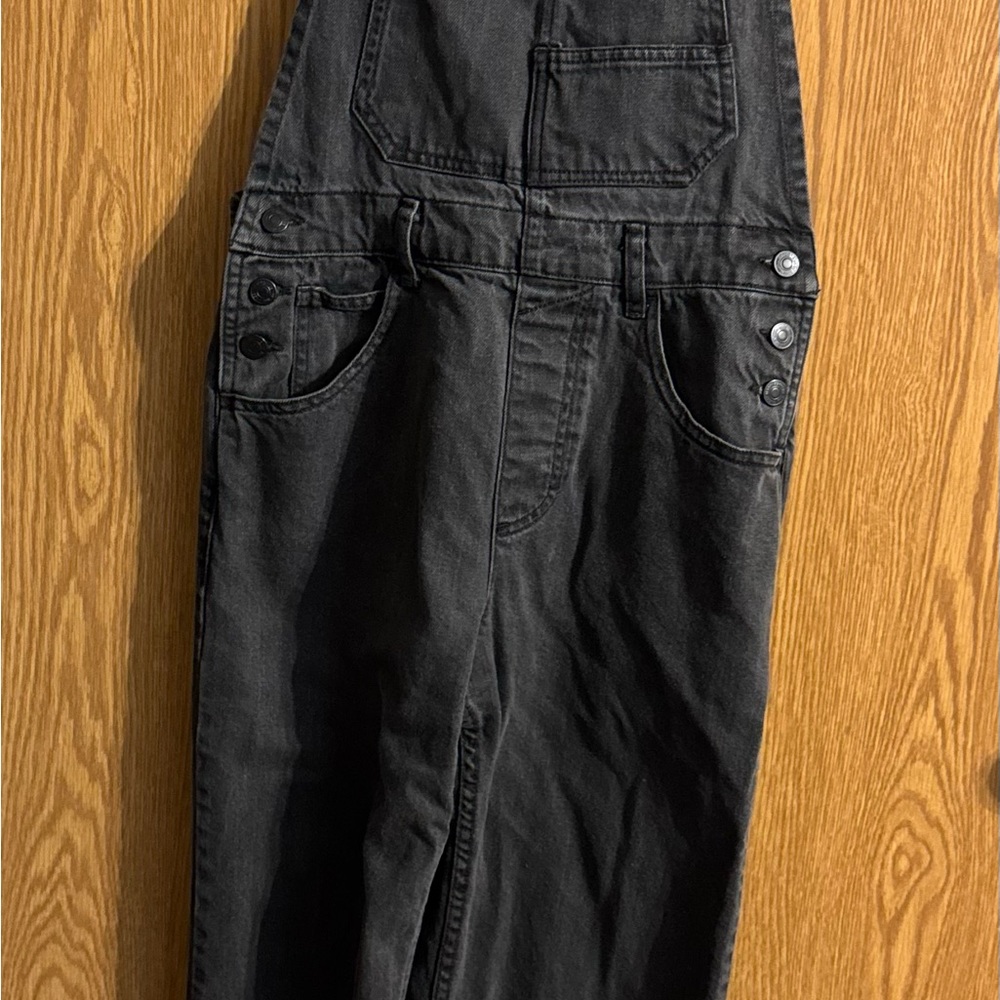 We The Free Charcoal Denim Overalls